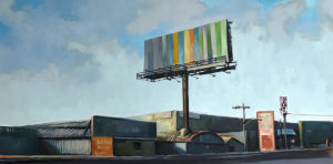 Billboard - Urban Landscape Oil Painting