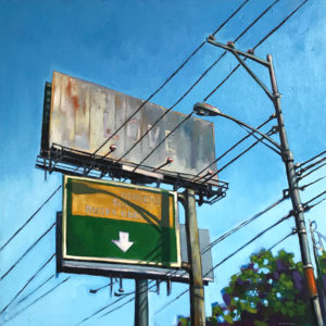 Billboard - Urban Landscape Oil Painting