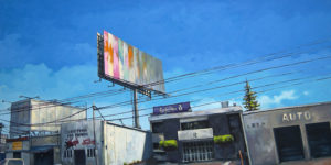 Billboard - Urban Landscape Oil Painting