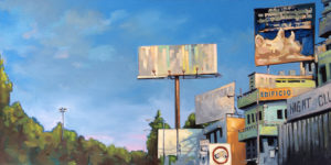 Billboard - Urban Landscape Oil Painting