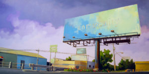 Urban Landscape Art Billboard Oil Painting